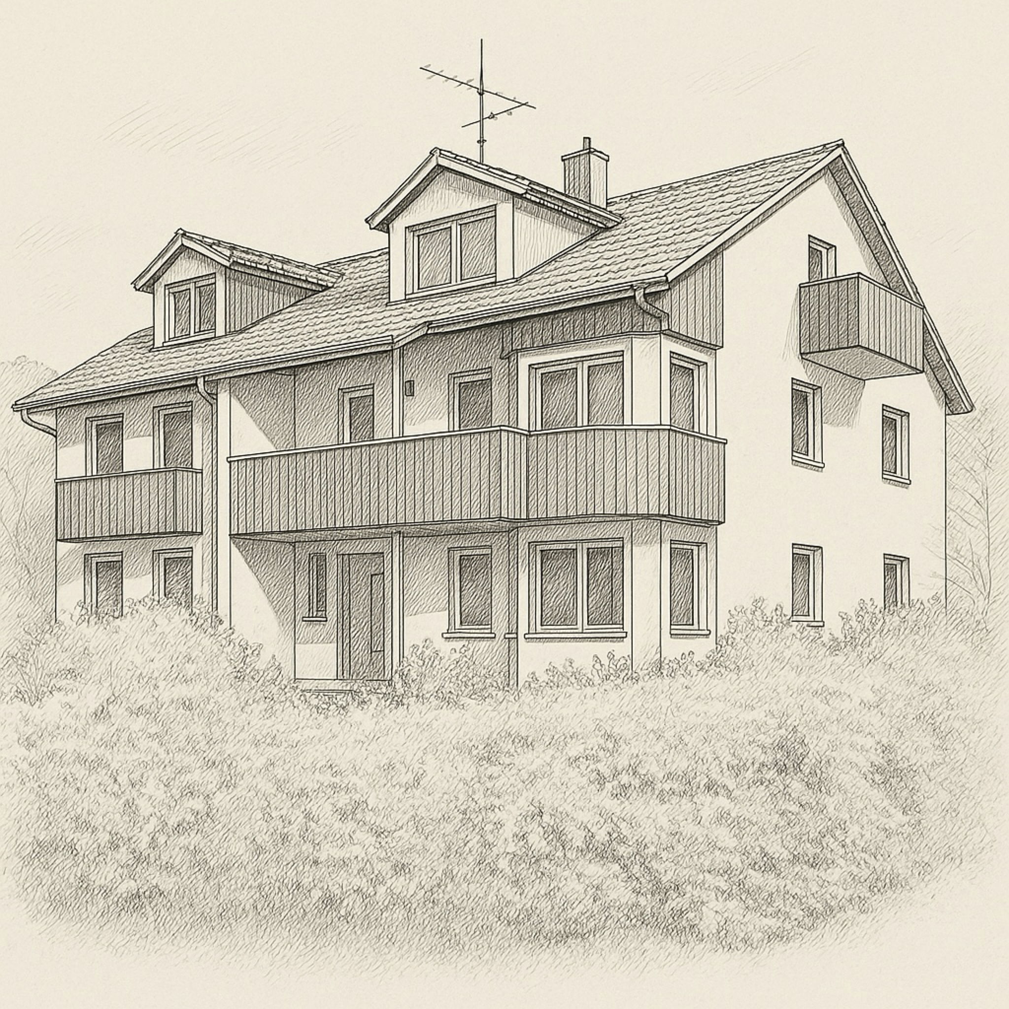 Architekturzeichnung Haus